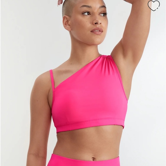 Sweaty Betty Other - NEW • SWEATY BETTY • Women’s Asymmetric Sculpt Sports Bra Hot Highlighter Pink